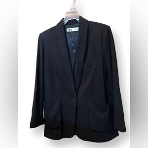 ZARA two button oversize blazer. Color Black. Size L